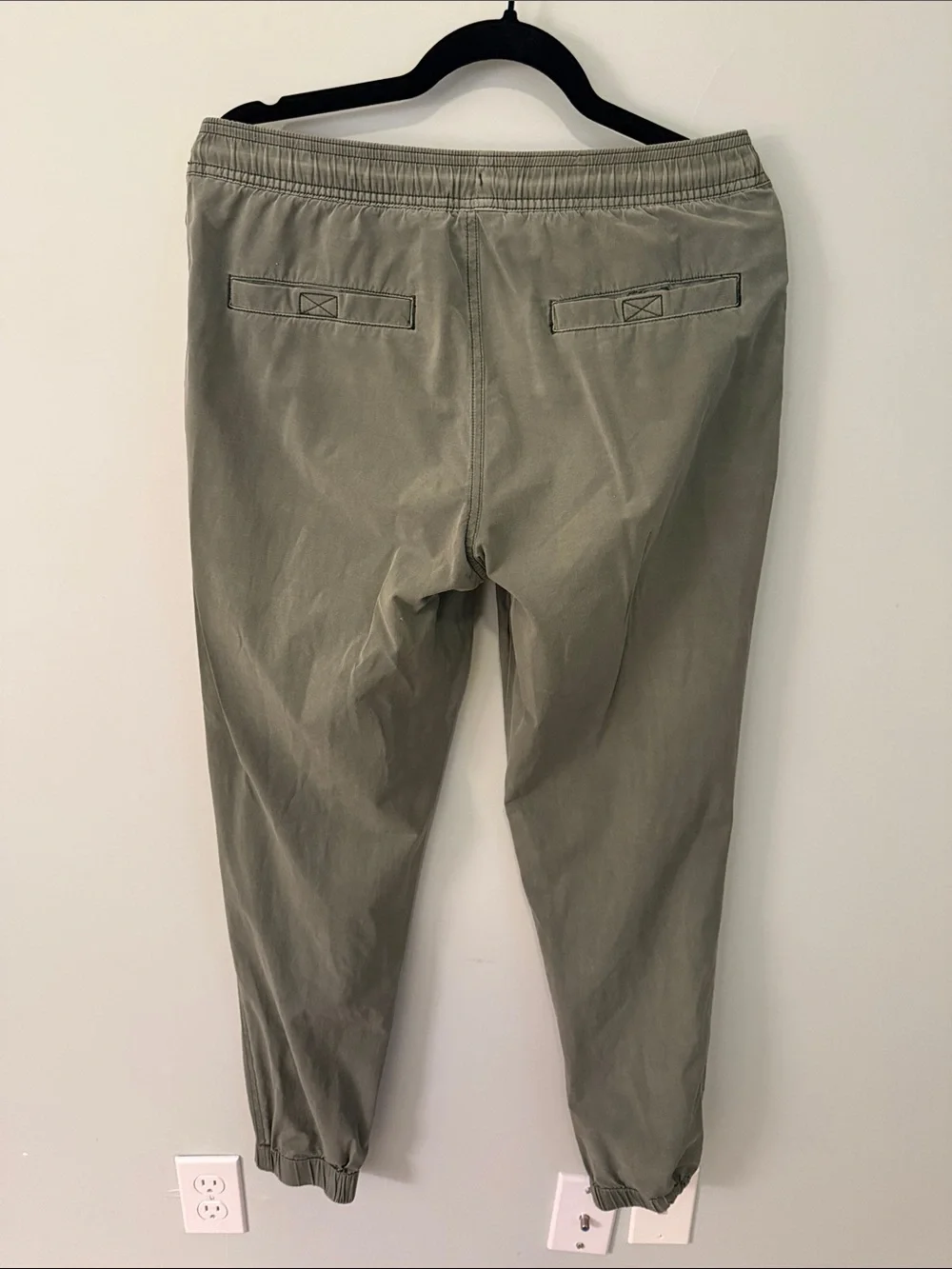 Men's Olive Casual Drawstring Joggers